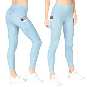 Fabletics Anywhere High-Waisted Moto Leggings Women's Size XS Vintage Blue‎